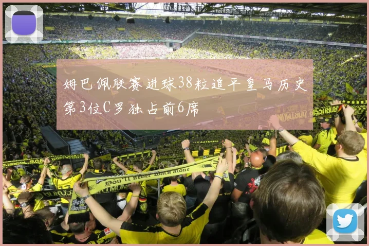 姆巴佩联赛进球38粒追平皇马历史第3位C罗独占前6席